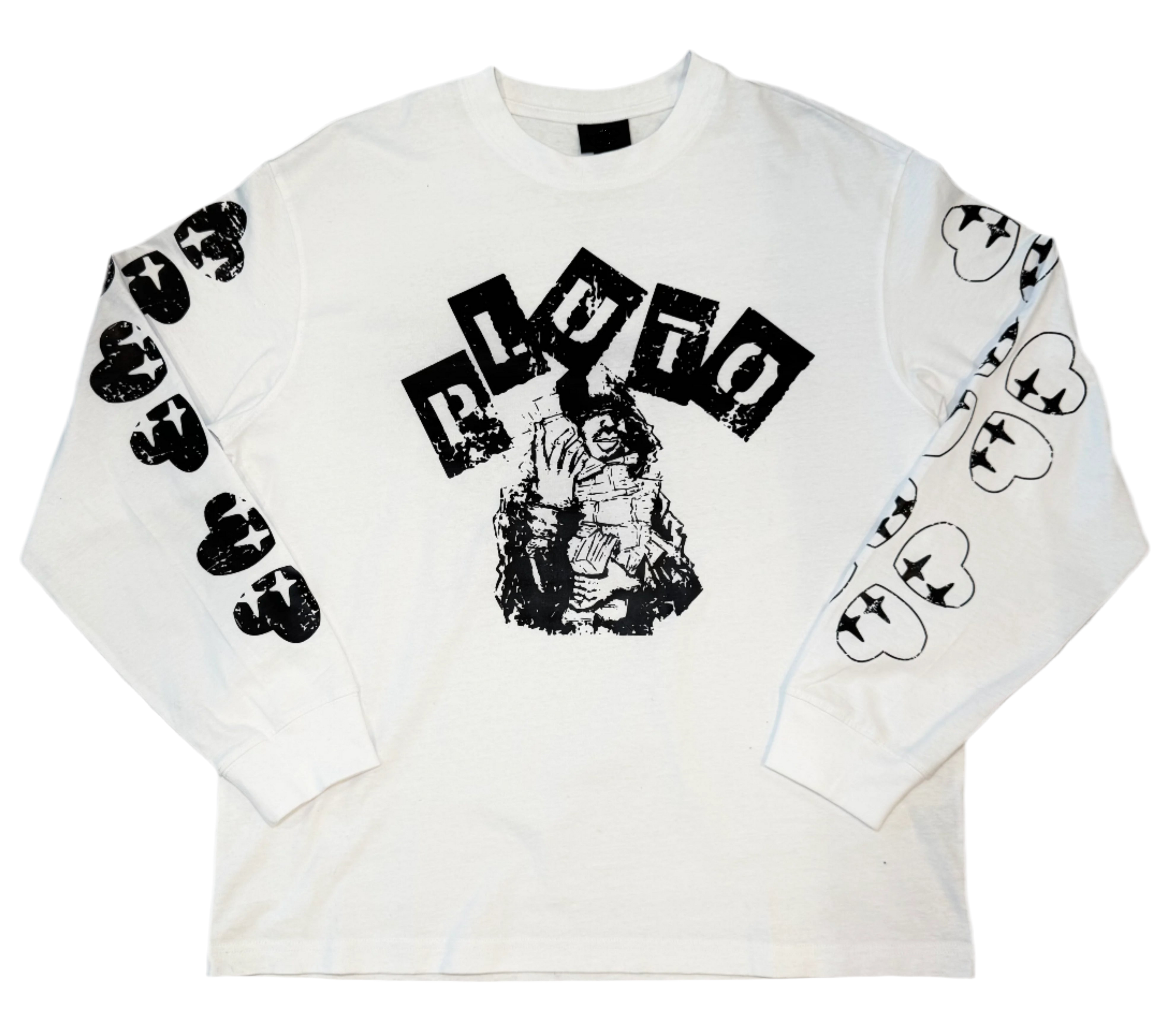 White Mr P tee