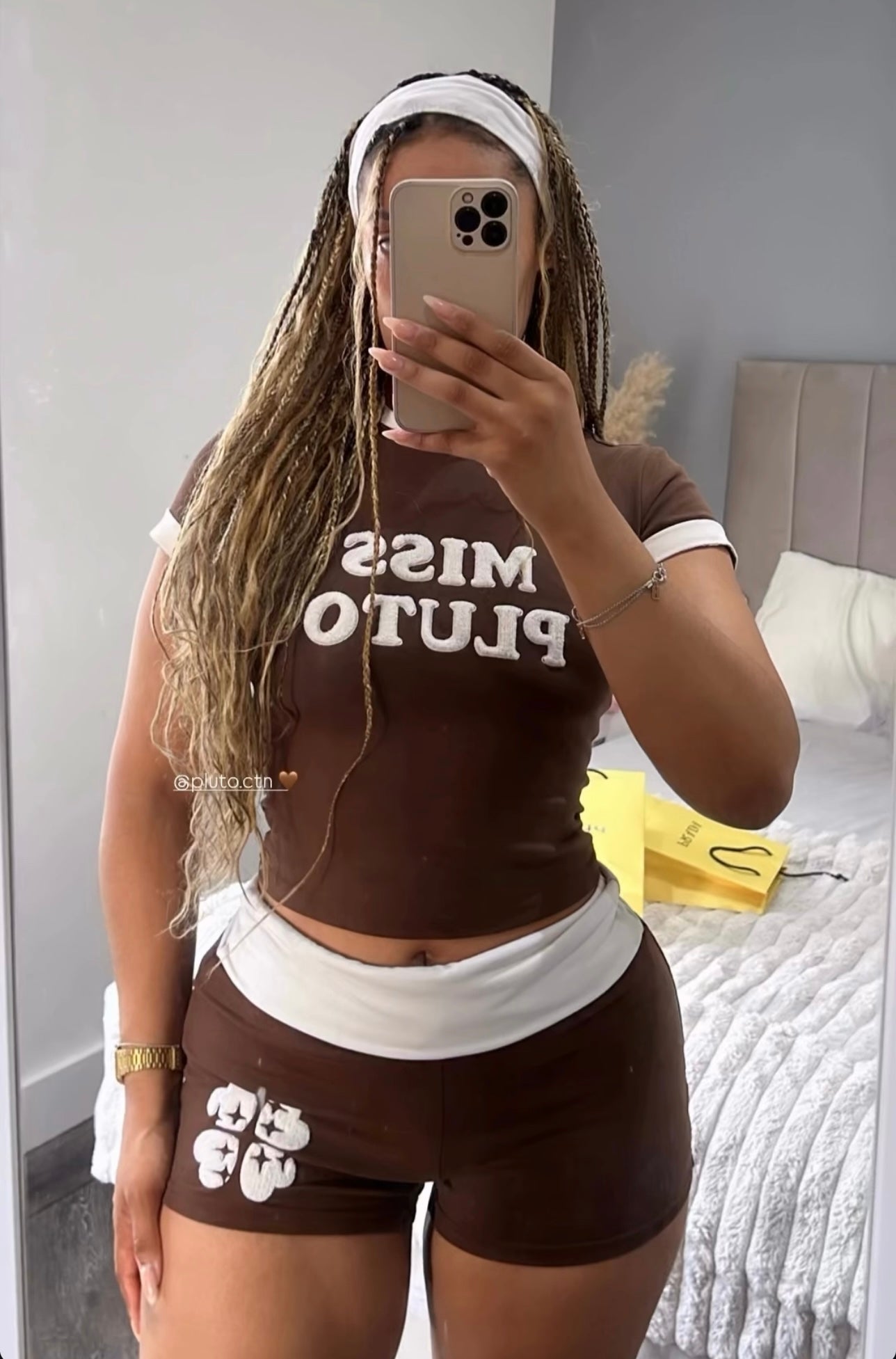 Brown Miss P tee
